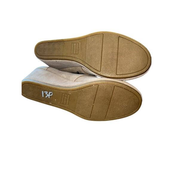 TOMS Sand Suede Lace Up Wedge Booties Women's Size 8.5 Cottage Boho Minimalist - Picture 4 of 8